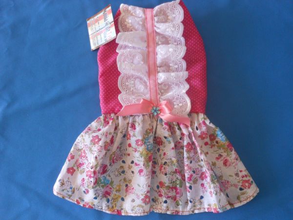 Vestido rosa com babado PP, P.