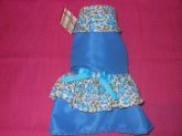 Vestido azul babado